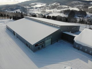 Exterior of the new indoor ice circle test facility