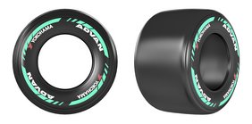 An example of YOKOHAMA tyre being made using 100% renewable-energy electricity and supplied to SUPER FORMULA races from this season