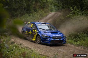 Subaru Rally Team USA driven by Travis Pastrana in the ARA Rally race