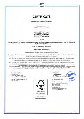 CoC certificate YTRC received from FSC®