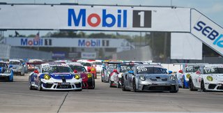 911 GT3 Cup cars competing in the Porsche Sprint Challenge North America by Yokohama